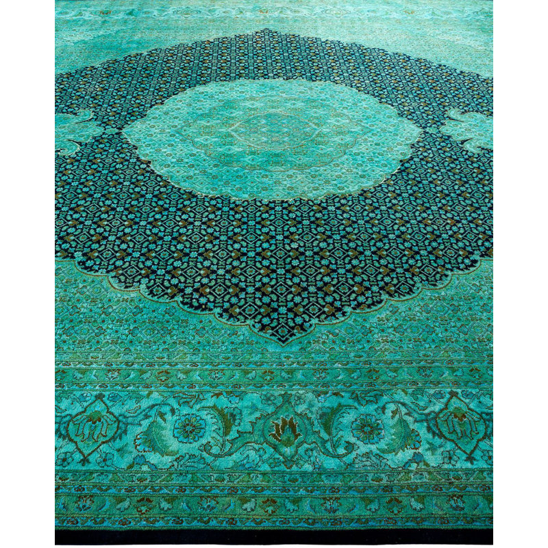 Tapis bleu sarcelle xiomari 8 pi 1 po x 10 pi 5 po One-of-a-Kind