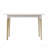 Modern Dining Table 47 Inch Kitchen Table Rectangular Top With Solid Wood Leg - White