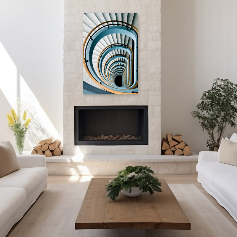 Art contemporain, architecture contemporaine, art urbain abstrait, 48" H x 32" W