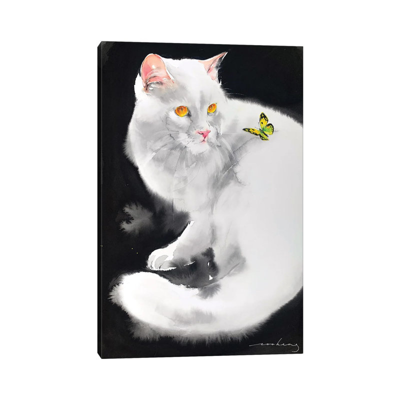 Flighty Moment 1 Piece Wrapped Canvas Painting, 20.32 cm H x 30.48 cm W