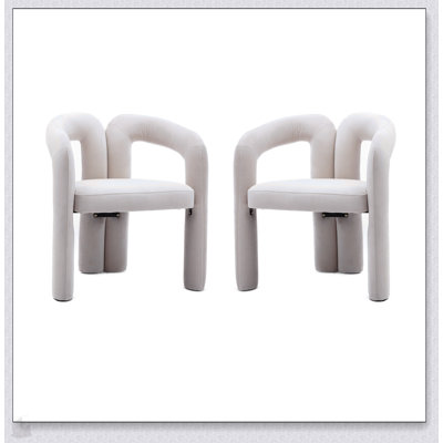 Ensemble confortable de chaises d'appoint rembourrées en velours pour des sièges élégants et relaxants dans divers espaces