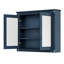 Armoire de salle de bain murale moderne avec deux miroirs et rangement réglable