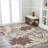 Dizi Modern Botanical Wildflower Yellow/Ivory/Red Rug-91341528