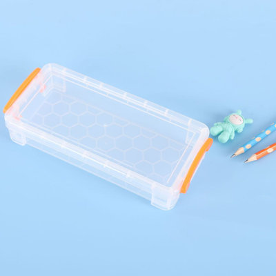 Boîte à crayons Boîte en plastique transparente