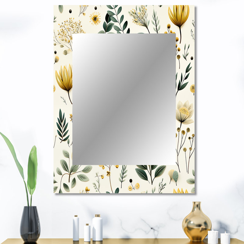 Botanical Neutrals Boho - Miroir mural bohémien, 40 po x 30 po