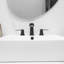 8 po Robinet pour salle de bain à 2 poignées Waterfall avec drain escamotable noir mat-110222566