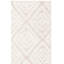 Tapis géométrique beige en coton / laine touffeté à la main Patricia-1473709921