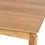 Table de salle à manger de style Mid-Century, aspect chêne naturel, fabrication en bois d'hévéa et en faux bois, capacité d'étude de 4 à 6 personnes, pieds, surface, 4 à 6 étudiants