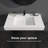 35'' Rectangular Stone Resin Single Bathroom Sink with Faucet Hole
