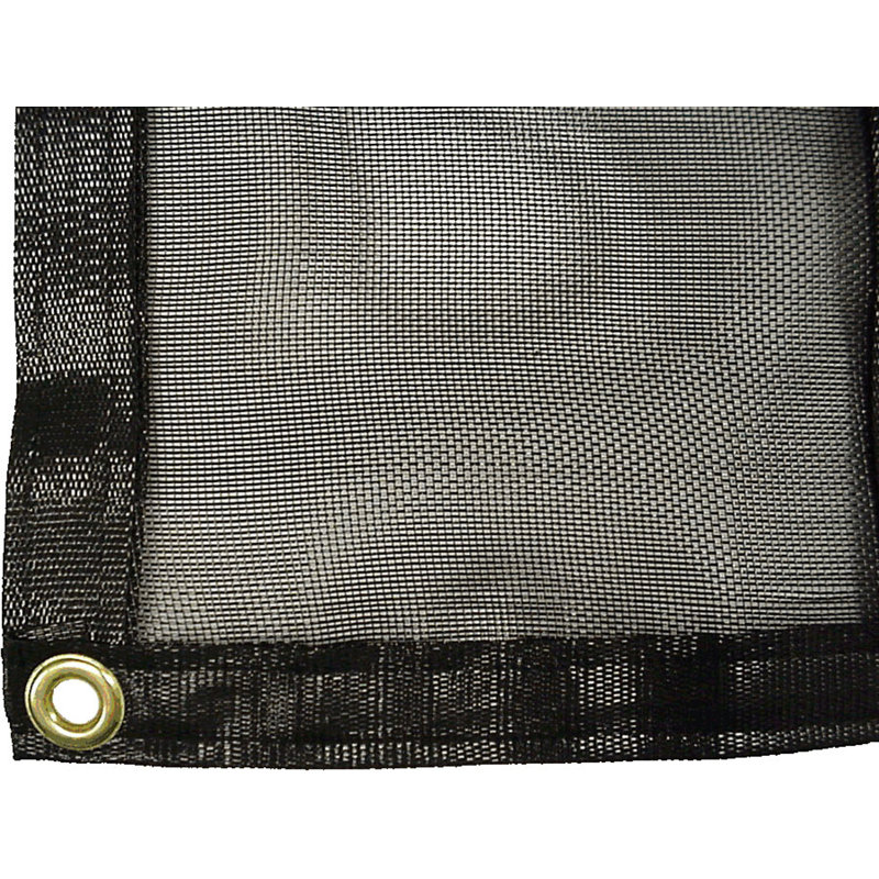 Black Polypropylene 6' x 10' Rectangle Shade Cloth with 55% UV Protection