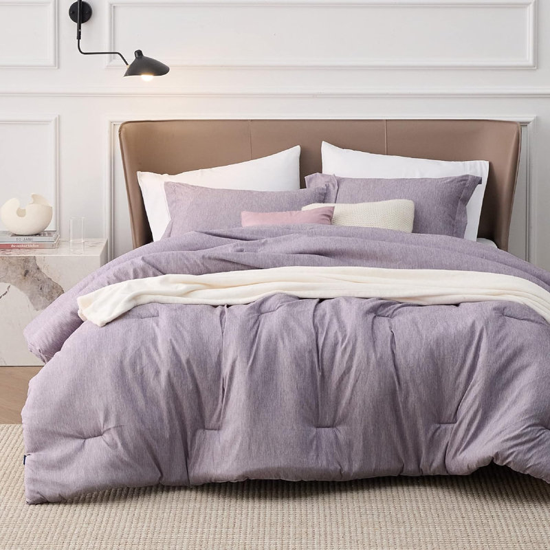 Polyester Standard Comforter, King Comforter + 2 King Shams, Black