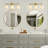 3-Copper colored dimmable glass Vanity Light