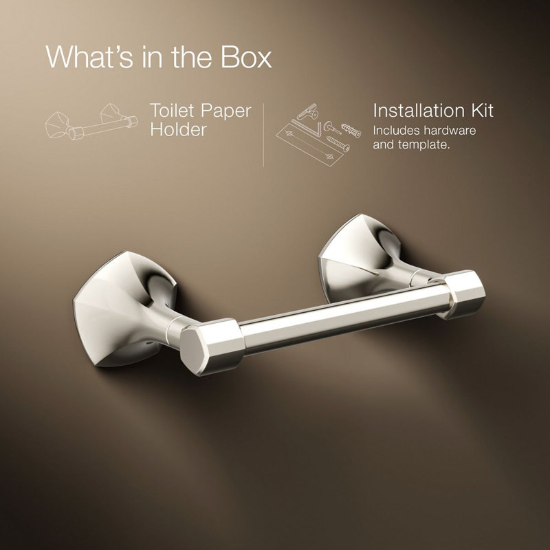 Occasion Pivoting Toilet Paper Holder, Polished Nickel