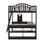 Lit mezzanine double en bois avec bureau-119672618