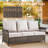 Myrella 78'' Wide PE Wicker Outdoor Patio Sofa with Cushions-483467445