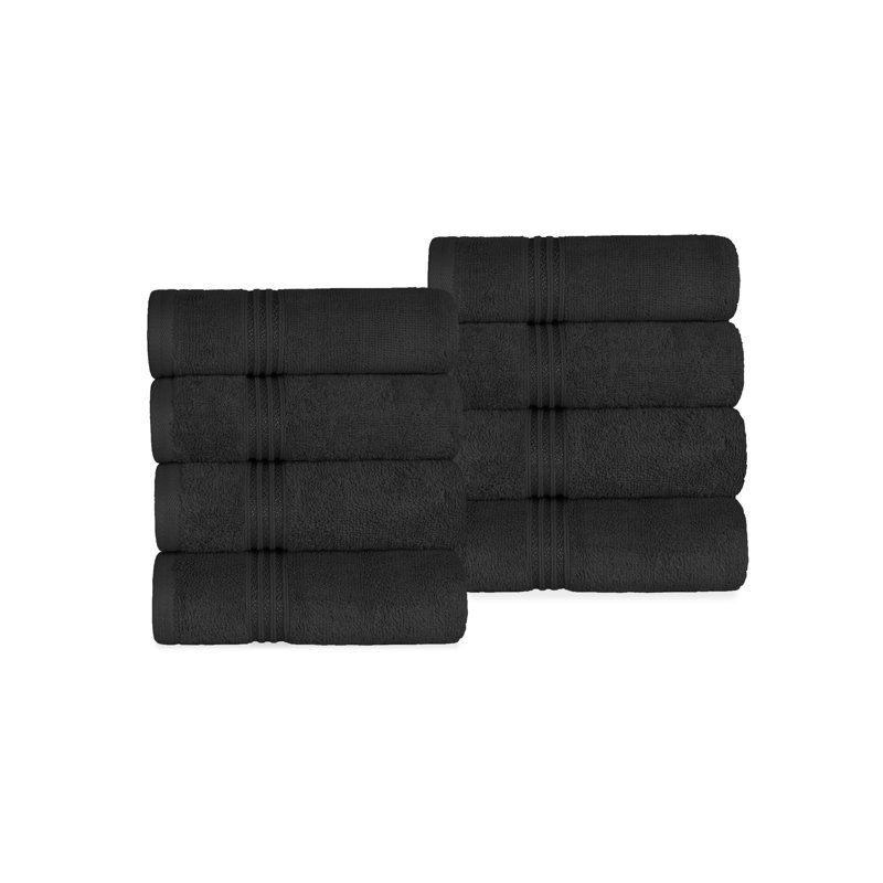 Merat 600 GSM 100% Standard Cotton Hand Towels, Black