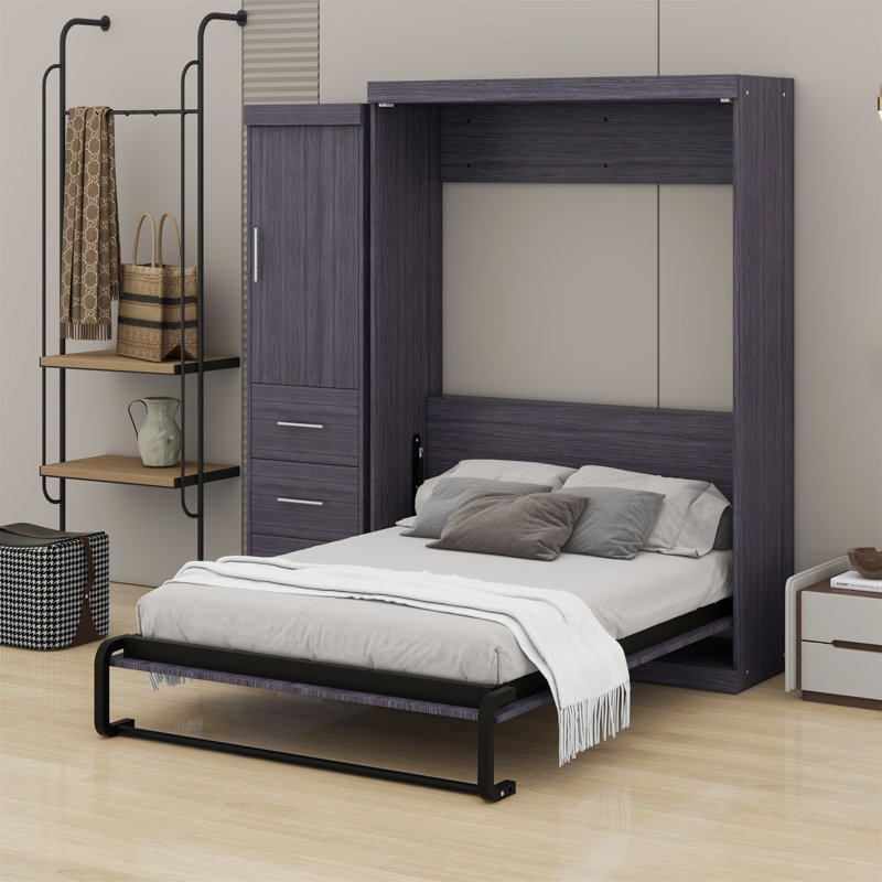 Lit escamotable avec garde-robe et tiroirs Murphy