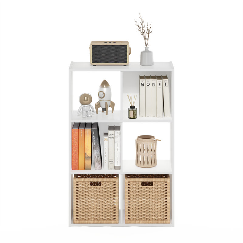 Bibliothèque cubique Anzalone, Blanc, (6 tablettes) H 35,94 po x l 24,02 po x P 11,61 po
