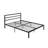 Charcoal Grey Queen Size Metal Bed Frame Headboard - Modern Look & Feel, Stable Construction, Quiet Peaceful, Easy Assembly Guidebook, Under Storage Facility, No Box Spring Necessary, Suits 8-Inch Or