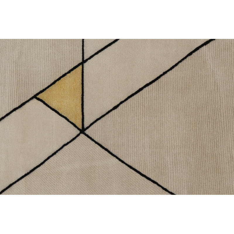 Hand Knotted Wool Geometric Area Rug, Rectangle 14' x 20'
