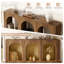 Console de 70,9 po, table d'entrée en bois avec 3 tablettes de rangement arquées pour le vestibule, le couloir et le salon-129767936