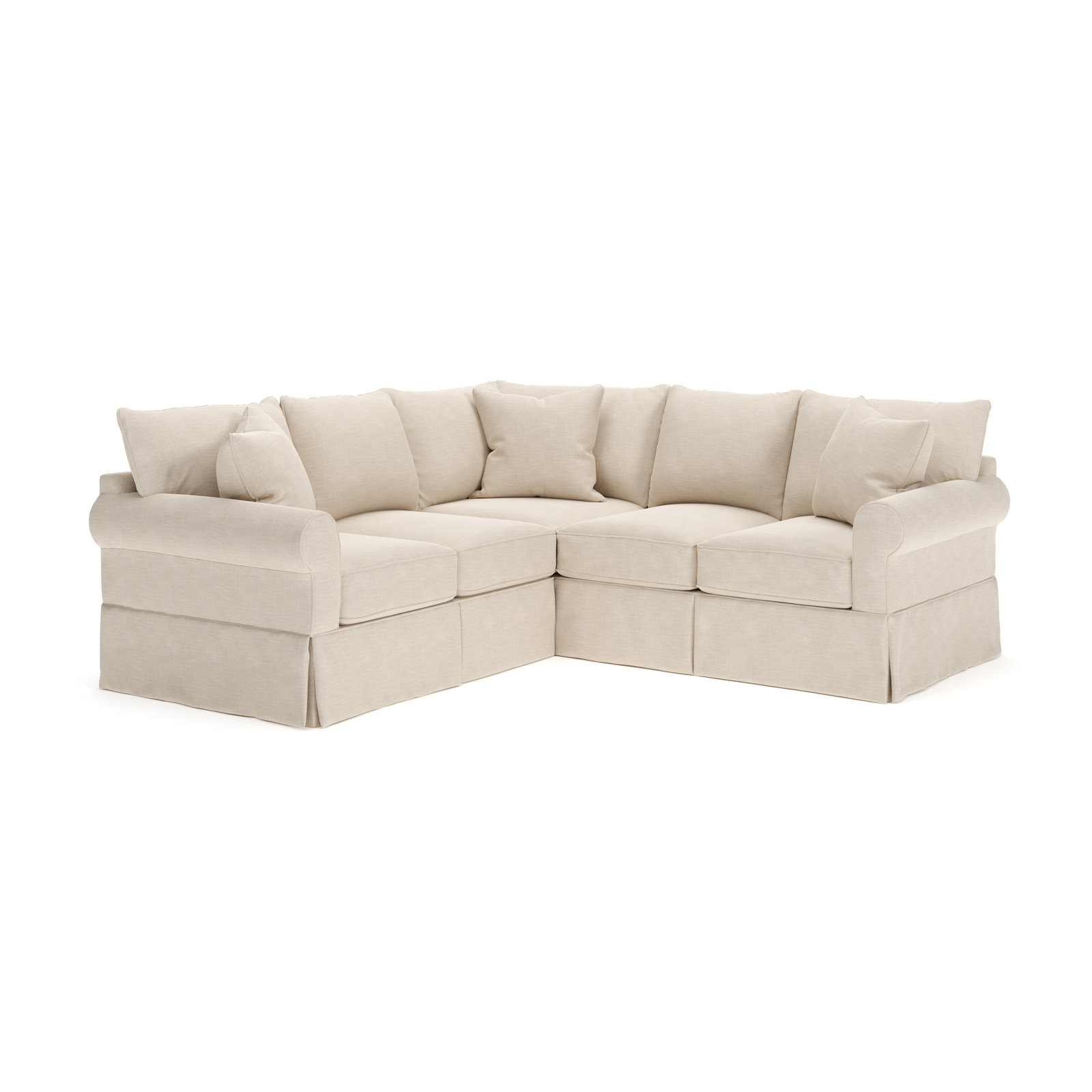 Amari Sectional, Right Hand Facing, Conversation Ivory Basketweave