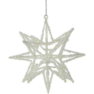 3-D Glittered Star Christmas Ornament