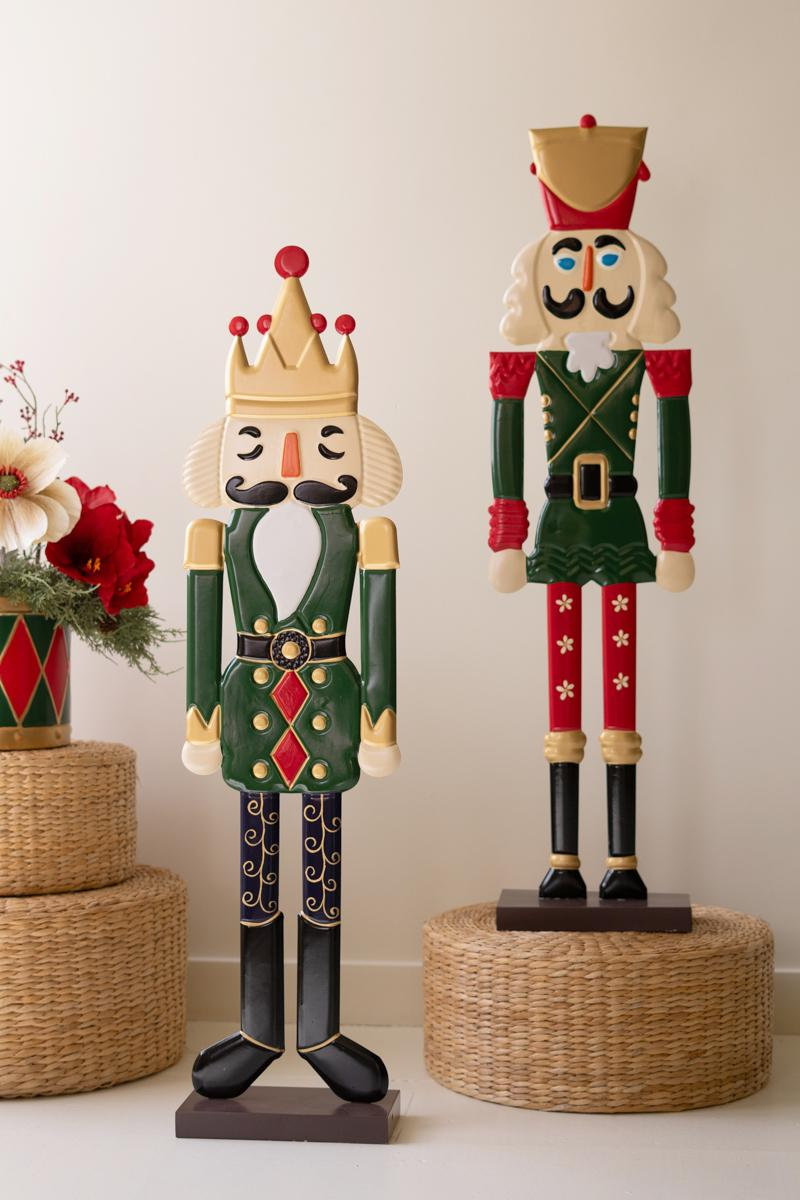 2-Piece Festive Nutcracker Statue