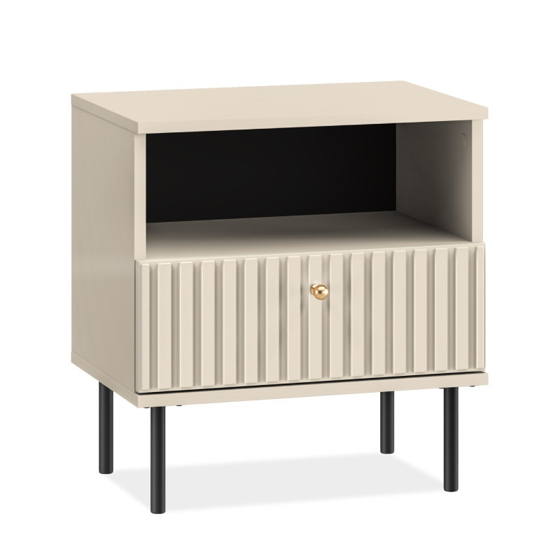 DROMA 50cm W Manufactured Wood Bedside Table