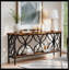 Console industrielle extra longue 70,9 pouces avec tablettes de rangement ouvertes, canapé étroit pour le couloir ou le salon, structure en métal, brun rustique-1129191315