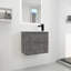 Meuble-lavabo compact compact de 22 po avec porte à fermeture douce et lavabo en céramique pour petits espaces-1313415222