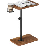 360° Rotating Sofa Tray Table w/Adjustable Height & Space-Saving Design for Living Room, Office & Bedroom