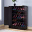 Armoire à chaussures / rangement avec deux portes et cinq tablettes - foncé