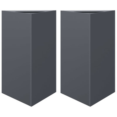 Williston Forge Garden Planter Triangular Corten Steel