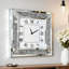 Shyfoy 60x60cm  Wall Clock  Square Glass Diamond  Accent Clock