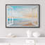 «Summer Clear Blue Beach Sky Sunrise Ocean Coastal Seascape Nautical Wall Art», reproduction d'art sur toile encadrée-1906136202-1906136207