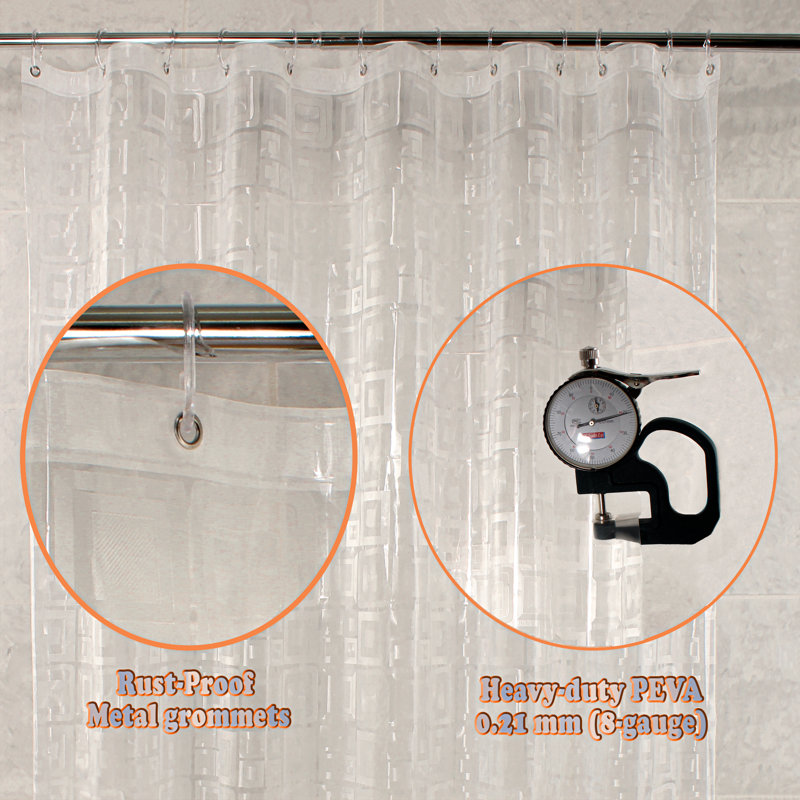 Doublure de rideau de douche PEVA, Transparent