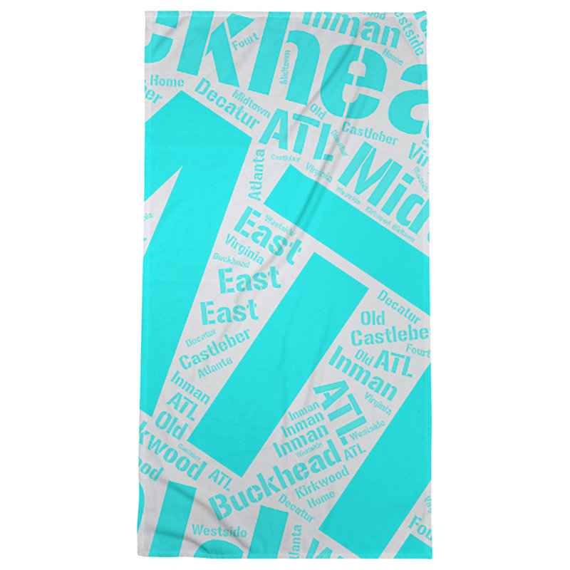 Bath Towel, Cyan, Microfiber, Atlanta