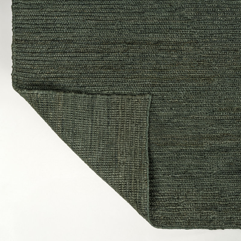 Tapis vert en jute tissé Griffin, Rectangulaire 3 pi x 5 pi