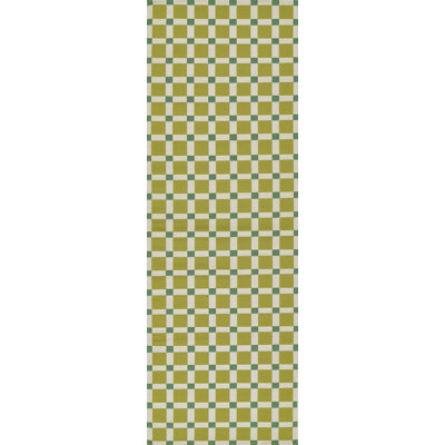 Icon Green Geometric Outdoor Rug