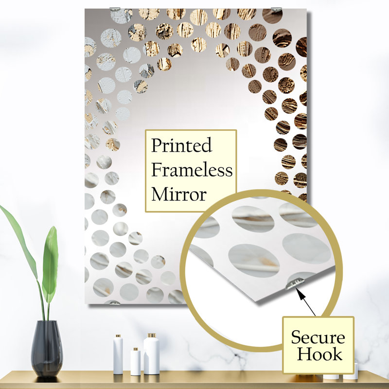 Miroir mural Lovejoy - Spirales abstraites MIR137948, 40 po x 30 po
