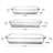 Baker's Basics Libbey 3-Piece Glass Casserole Baking Dish Set