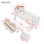 Lit mezzanine bas avec lumières DEL, lit mezzanine simple en bois avec tête de lit en forme de maison, lit mezzanine pour enfants avec tiroirs de rangement, blanc
