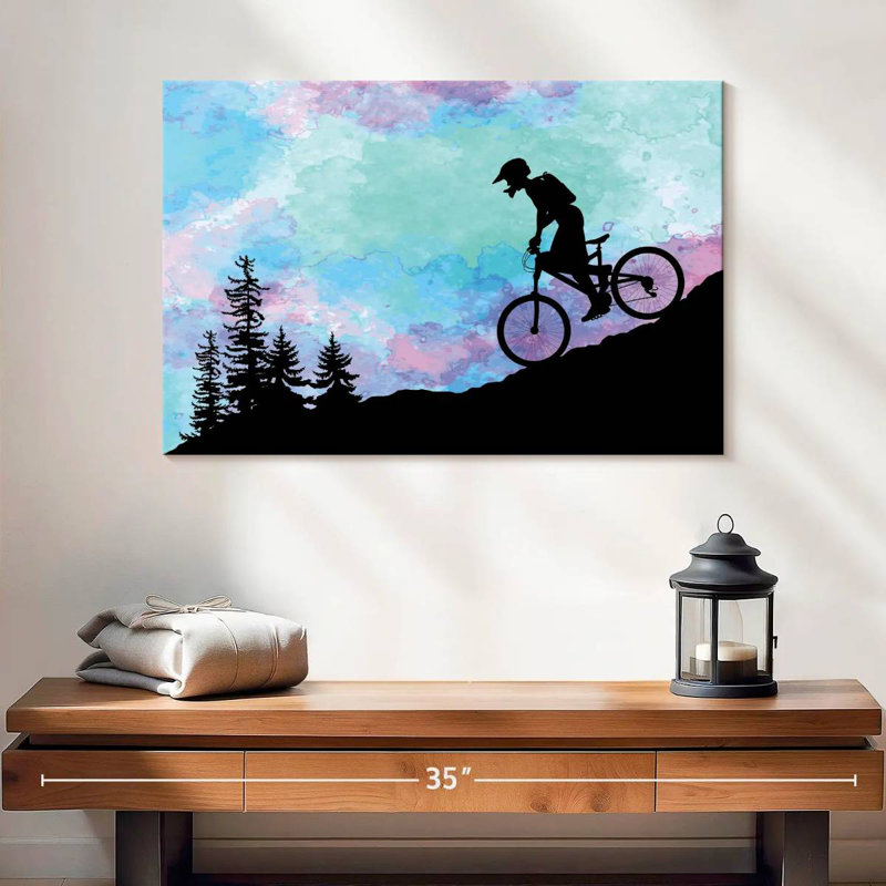 Mountain Biking, 16" H x 24" W