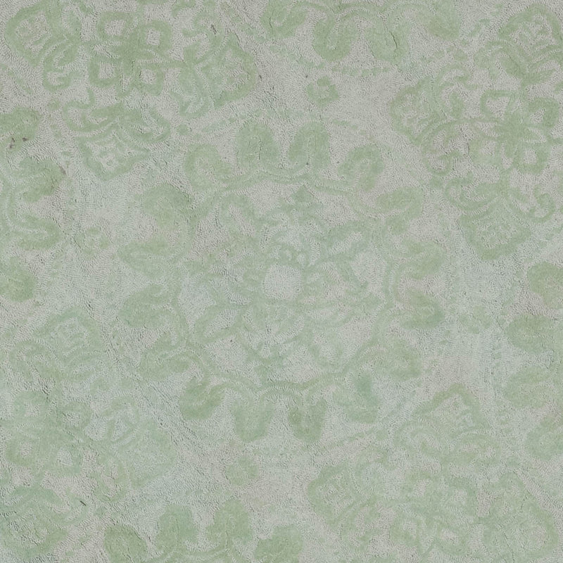 Tapis bleu en coton touffeté à la main Terazza, Rectangle 9 pi 6 po x 13 pi 6 po