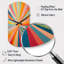 «Colorful Mid Century Optical Serenade I», horloge murale moderne cylindrique asymétrique-105567116