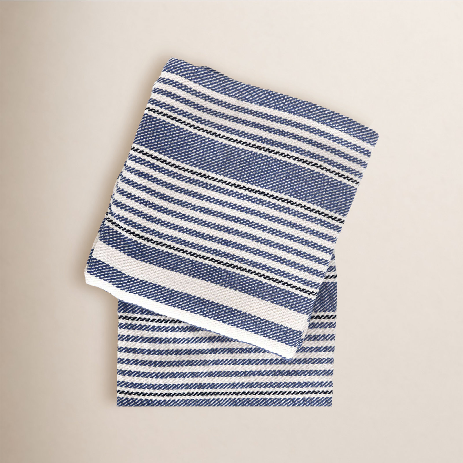 Rugby Stripe Denim Throw