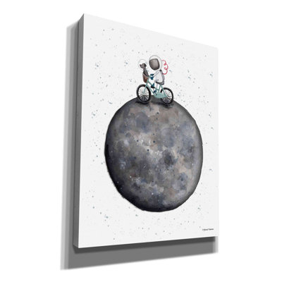«Bike on Moon» par Rachel Nieman, art mural sur toile