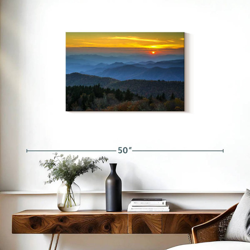 Crépuscule Alvord Blue Ridge Mountains, H 20 po x l 30 po