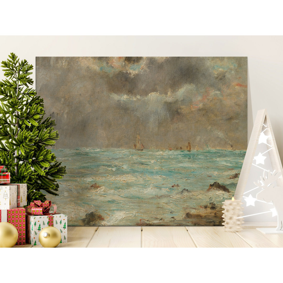 Seascape Canvas Wall Art, Gallery Wrapped Ocean Scene, Ready to Hang, Coastal Decor, Archival Quality, Impressionist Painting